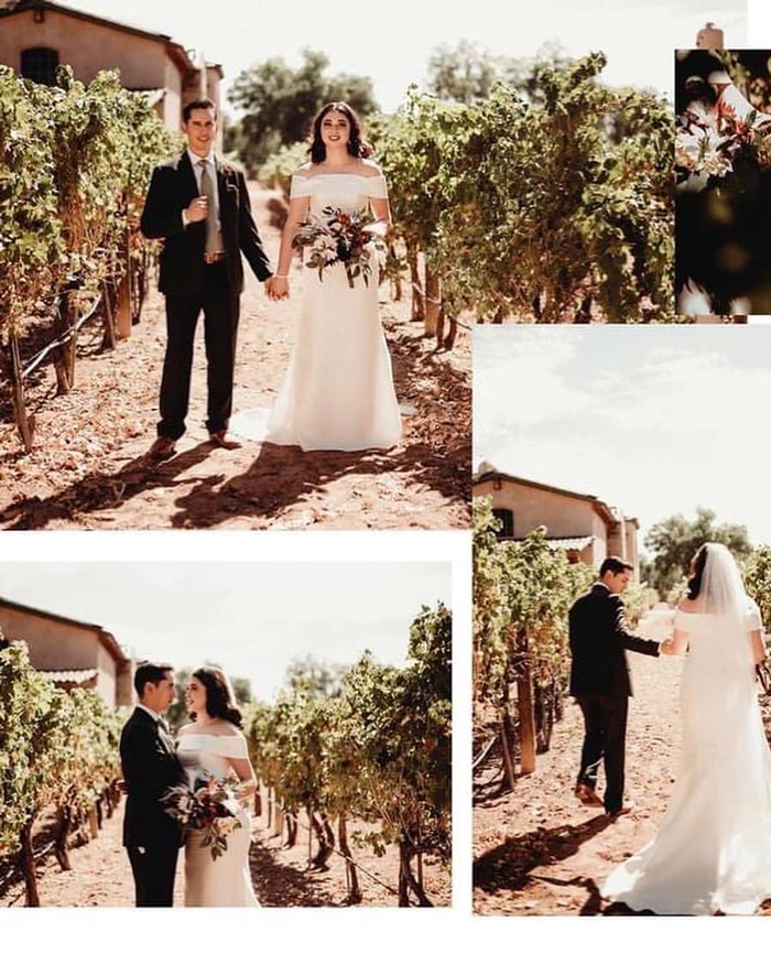 Dramatic fall vineyard wedding