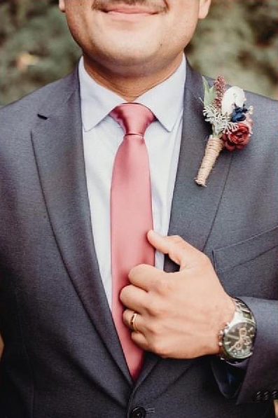 Groom's silk boutonniere 